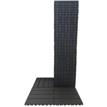 60 sq. ft Plastic Interlocking Deck Tiles,60 PCS Patio Deck Tiles,12"x12" Waterproof Outdoor Flooring All Weather Use, Patio Floor Decking Tiles for Porch Poolside Balcony Backyard