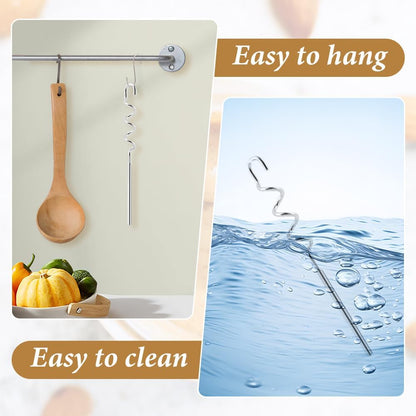 homfanseec Tool(11.81inch) Peanut Butter Stirrer Stainless Steel,Peanut Butter Mixer Hand Crank, Peanut Butter Stirrer