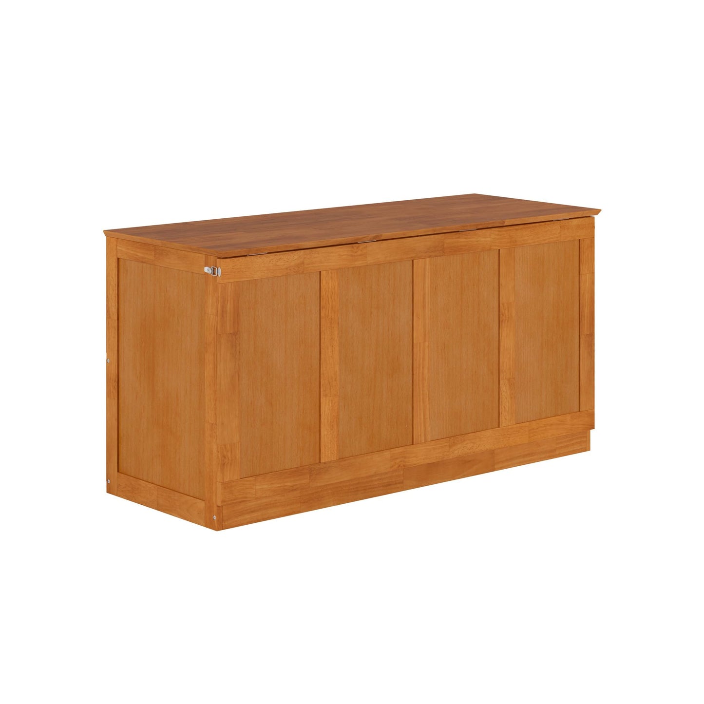 AFI Westfield Queen Murphy Bed Chest with 6-Inch Folding Mattress, Light Toffee