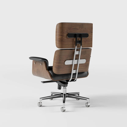 LOVEDIMA Ergonomic Office Chair, Adjustable Height Desk Chair with 360° Swivel Wheels, Faux Leather Computer Chair, Rolling Home Office Chair for Work, Study, or Gaming,Black