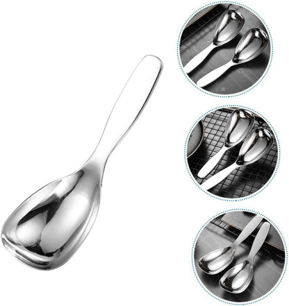 Serving Spoon, Metal Appetizer Spoons, Stainless Steel Serving Utensils, Non Stick Rice Scooper for Food Service