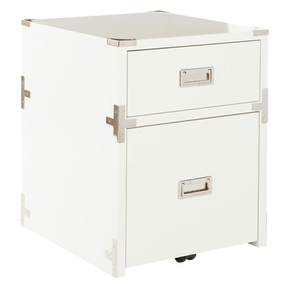 OSP Home Furnishings Wellington 2-Drawer File Cabinet, White