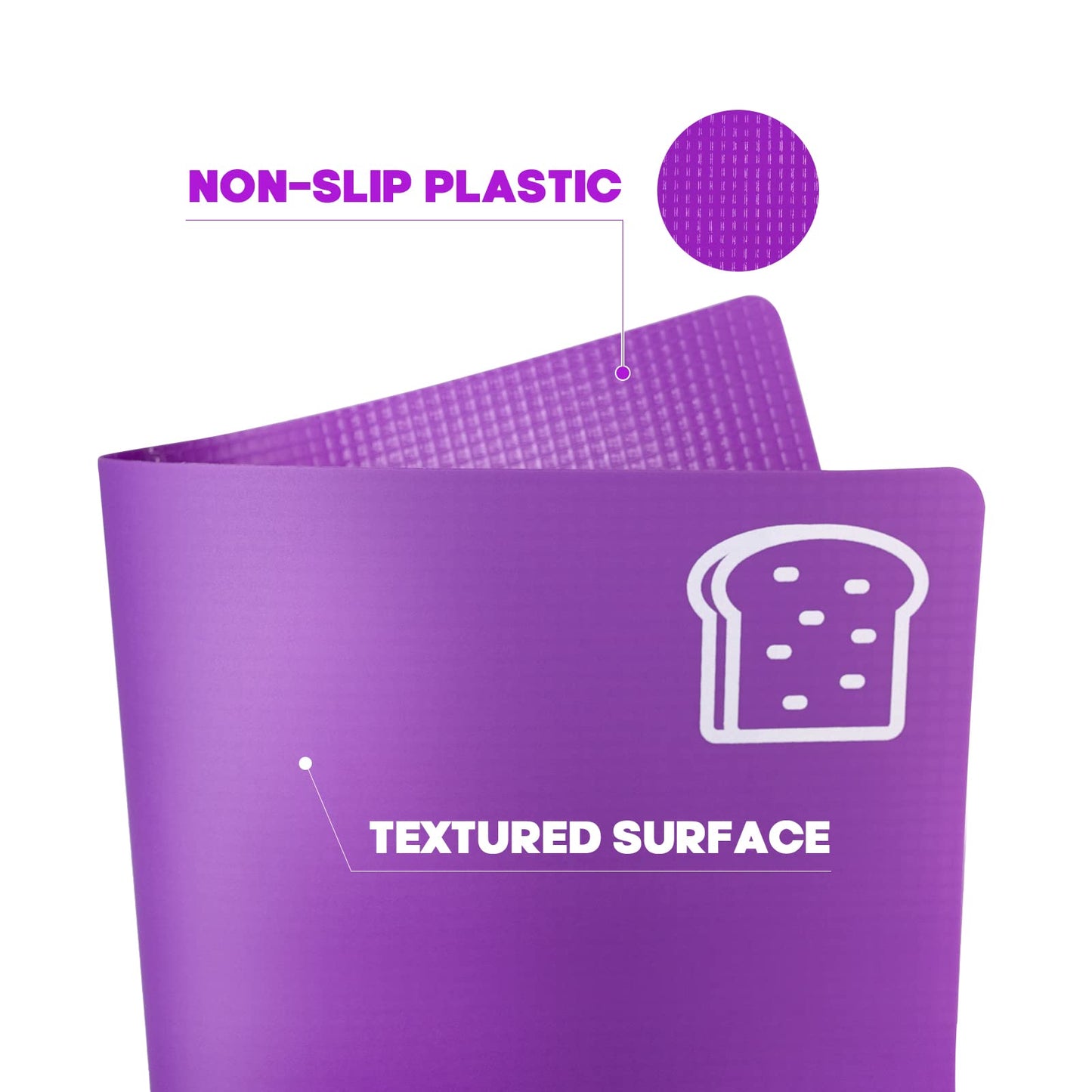 Goodluck 10 Pieces Flexible Cutting Boards, BPA Free Plastic Cutting Boards for Kitchen, Non Slip Cutting Mat for Meat and Vegetables