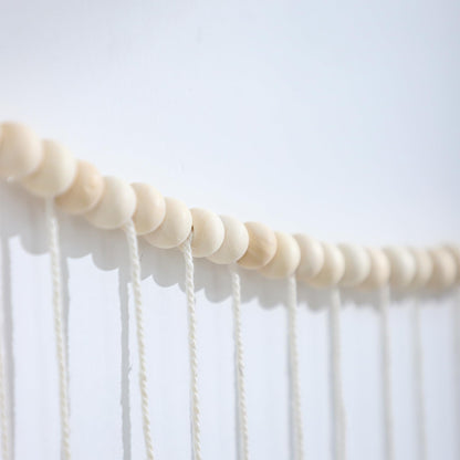 Perseverance Trade Boho Macrame Wall Hanging Decor Khaki & Beige Tassels Garland Wall Décor with Wooden Beads for Bedroom Living Room Girls Boys Nursery Neutral Home Decor Aesthetic