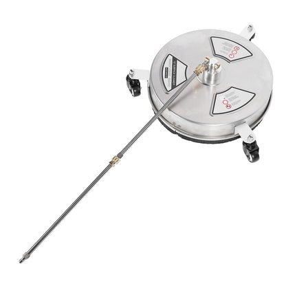 Cosiki 15 Pressure Washer Surface Cleaner, Stainless Steel Power Washer Accessory, 4 Wheels Cleaner with 1 4 Quick Connect Interface, Ideal for Driveways, Sidewalks, Patios & Decks,