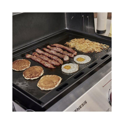 Weber Rust‑Resistant Outdoor Griddle Insert, Full‑Size – Pre-Seasoned Carbon Steel Griddle for Summit and Genesis 300 Series (3 Burners), Gas Grill Accessory