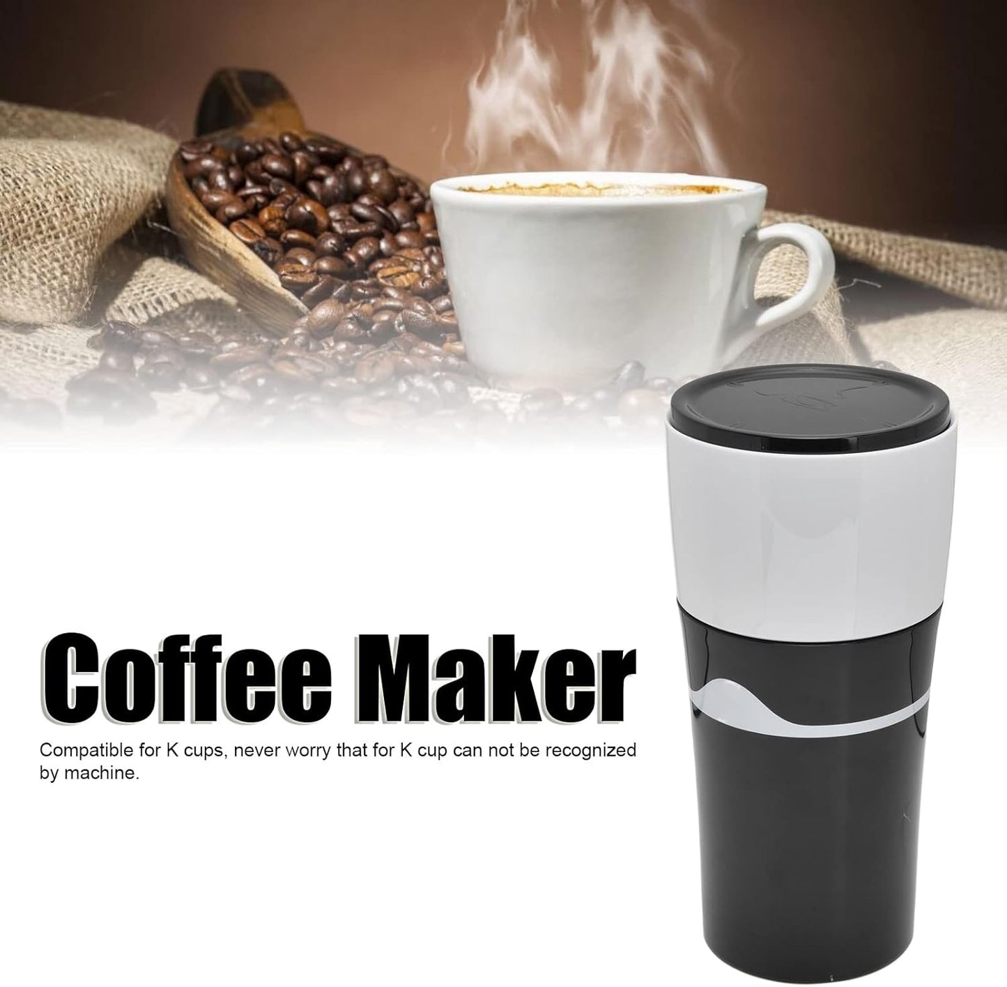 TOPINCN Coffee Maker, Outdoor Coffee Pot Machine, Cold Brew Travel Drip Filter Coffee Machine, Portable Hand Pour 450Ml