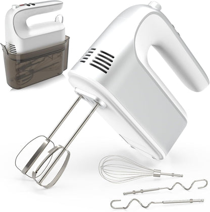 CBQ Electric Hand Mixer, 9 Speed 400W Handheld Mixer with Digital Display, Touch Button, Turbo, 5 Accessories