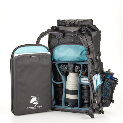 Shimoda Action X30 v2 Starter Kit, Outdoor Photography Adventure Pack for mirrorless and DSLR cameras, includes Medium Mirrorless Core Unit, Expandable Rolltop, 16" Laptop Sleeve, Black