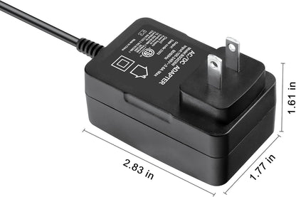 2-Prong 12.6V 1A AC/DC Adapter for AIPER Smart Seagull 600 Cordless Robotic Pool Vacuum Cleaner