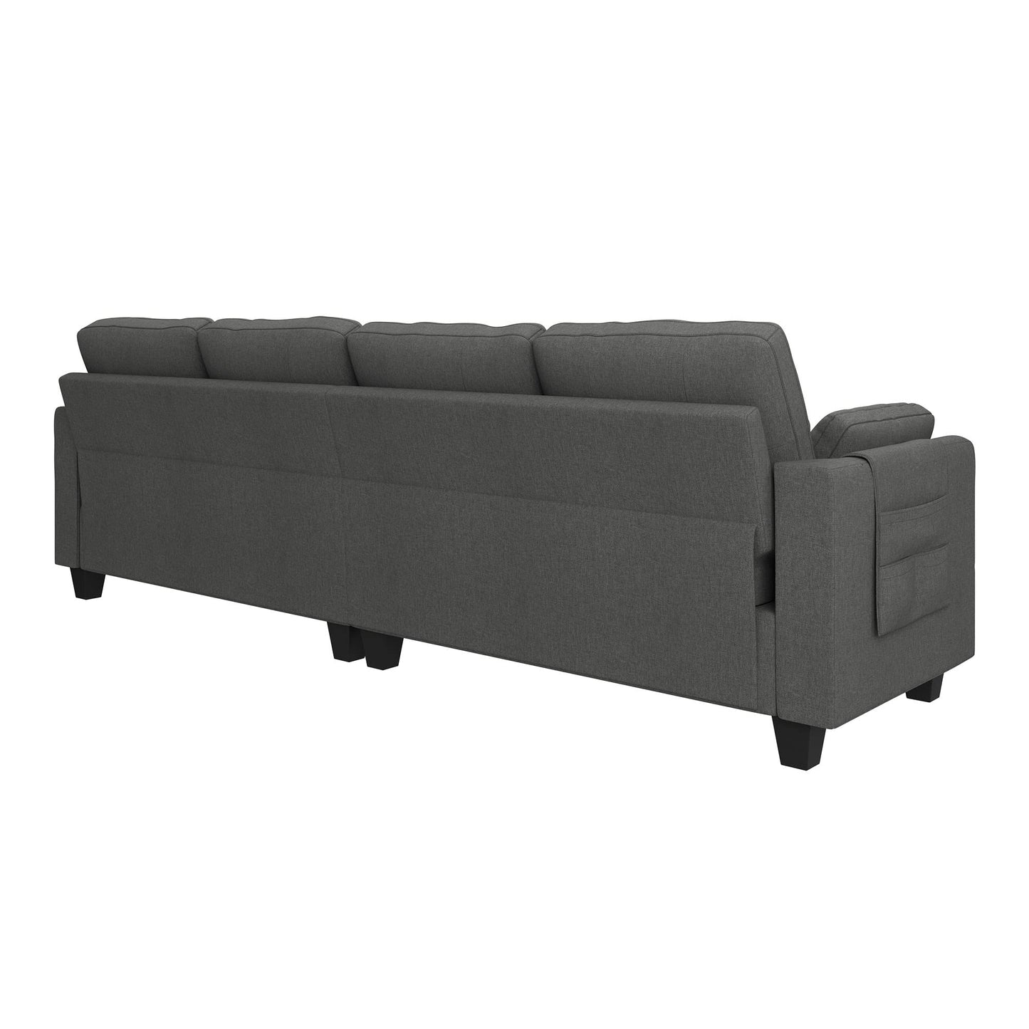 HONBAY Convertible Sectional Sofa L Shaped Couch Reversible Sectional Couches for Living Room,Grey