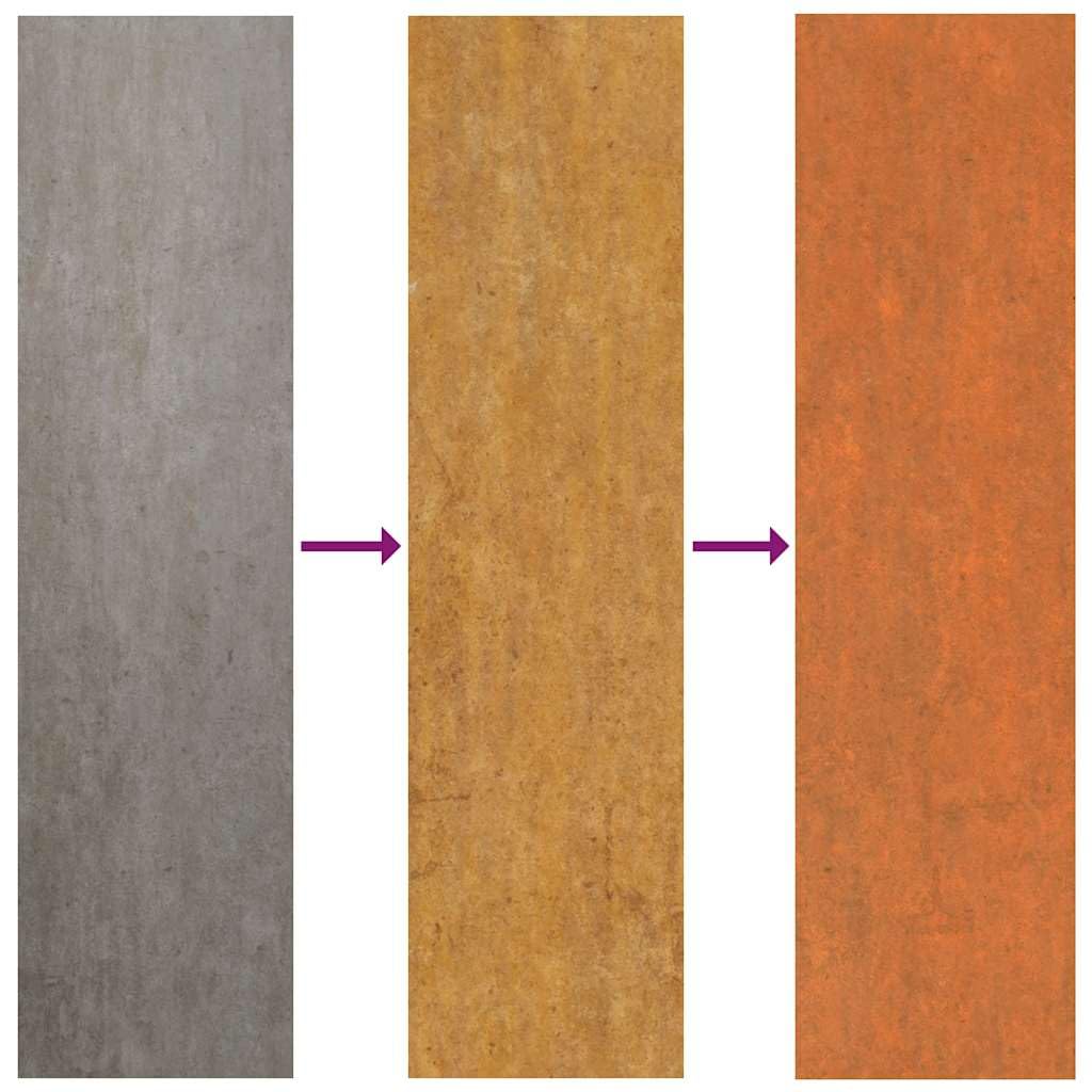 Mhdvray Corten Steel Large Raised Garden Bed 126x31.5x30.3 in Rusty Rectangular Planter Box for Vegetables Herbs Flowers Outdoor Patio Terrace