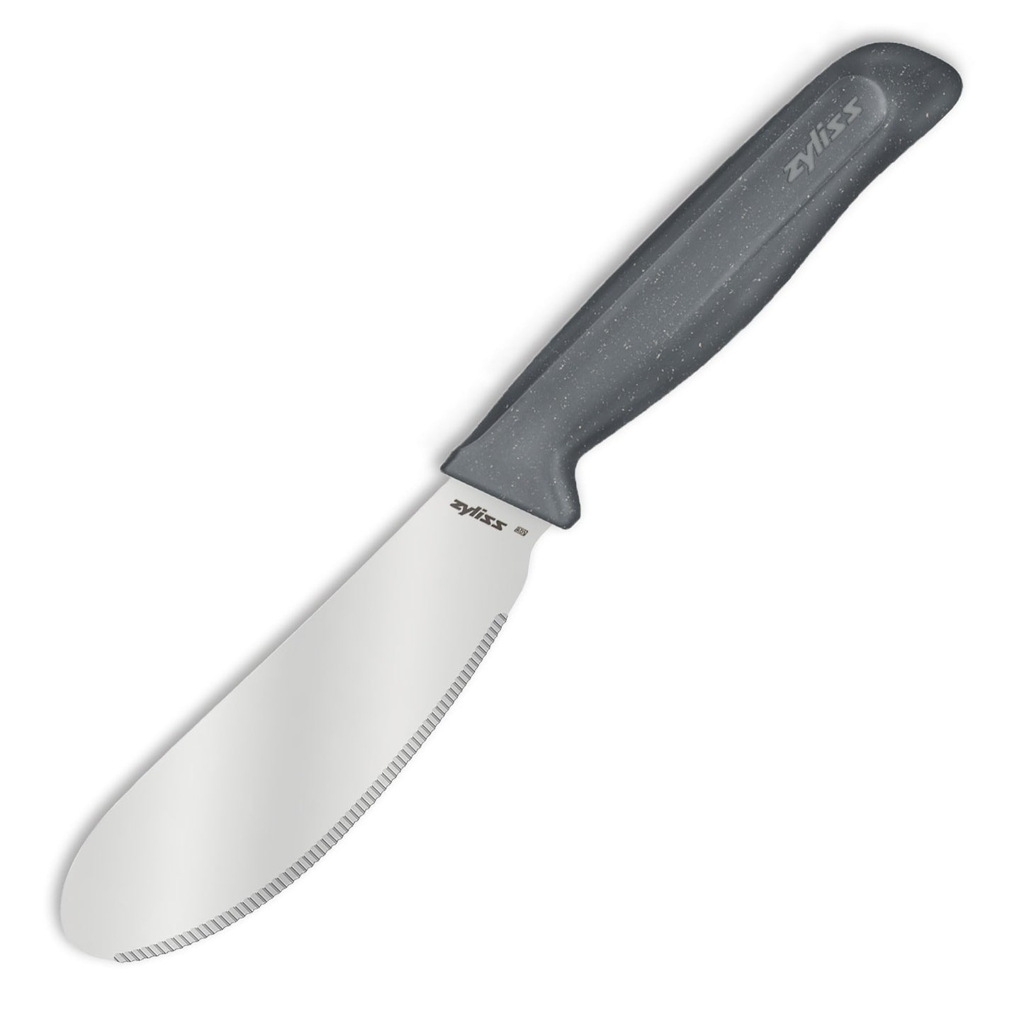 Zyliss Sandwich Knife & Condiment Spreader - Sandwich Spreader for Butter, Cream Cheese, & Jellies - Ergonomic Stainless Steel Spreading - Butter Spread for Bagels & Toast - Gray 4.7"