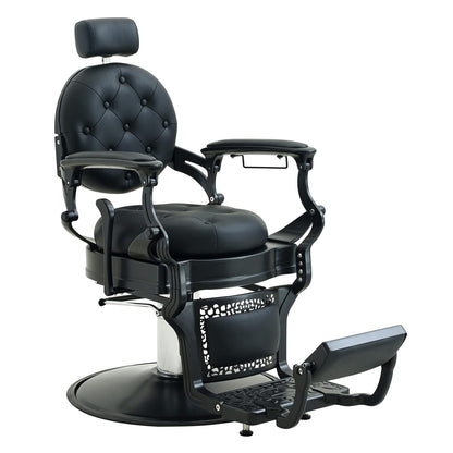 Nazalus Barber Chair Hair Salon Chair,Heavy Duty 700 LBS, for Hair Stylist Barber Beauty Tattoo Massage(Black Round)