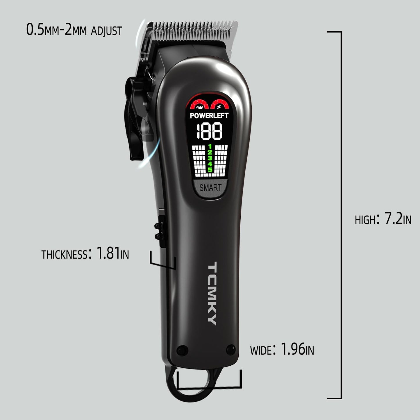Hair Clippers for Men Professional Clippers for Men Cordless&Corded Barber Clippers for Hair Cutting & Grooming. Rechargeable Hair Trimmer Kit for Household (Red)