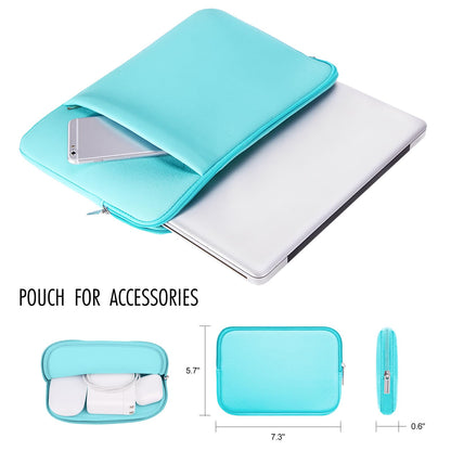 RAINYEAR 13 Inch Laptop Sleeve Compatible 13.3" MacBook Air/Pro M1 M2 M3 M4 A3240 A3113 A2681 A2337 A1932 A2179 A2338 A1706 A1708 Case Bag with Front Pocket Accessories Pouch (Red, Upgraded Version)