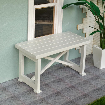 iLAND Dollhouse Furniture of Wooden Table for Doll House Garden Decor, Miniature Dollhouse Accessories Tiny Table Model on 1/12 Scale