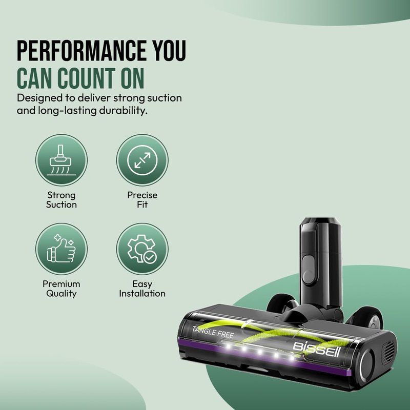 Selgo Replacement Nozzle LED & Brushroll for Bissell Cleanview XR Stick Vacuum Cleaners, Fits Models # 3789U, 3789, 3789X, 3797V, 3797, 3797W