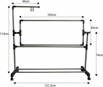Embroidery Stand - Height Adjustable Floor Frame for Versatile Needlework, Cross Stitch, Sewing and Art Craft - Convenient Lap Table for Standing, Perfect Embroidery Holder!~/