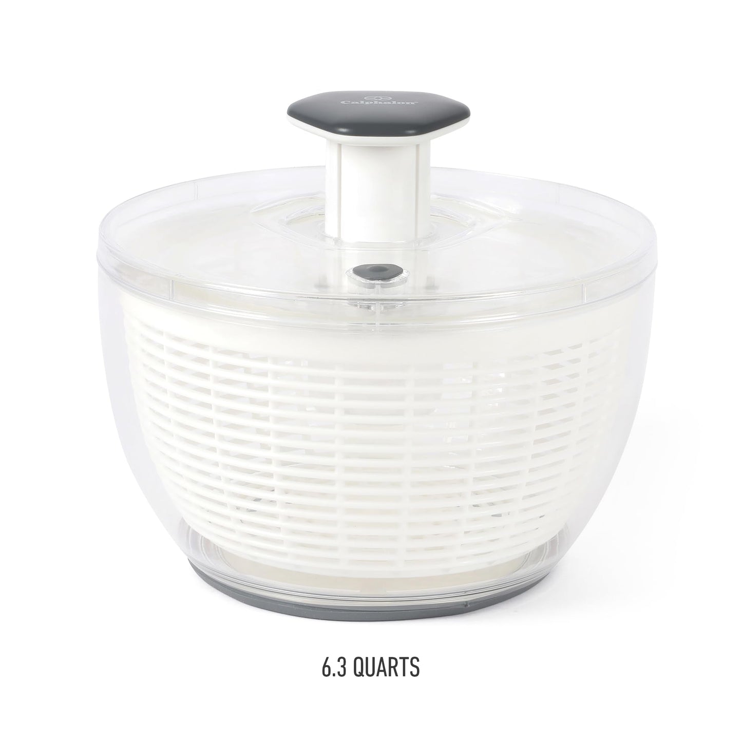 Calphalon Aero 6.3 Qt Salad Spinner, Fruit Wahser, Fruit Washing Bowl with Strainer, Vegertable Cleaner, Salad Cleaner, Lettuce Washer