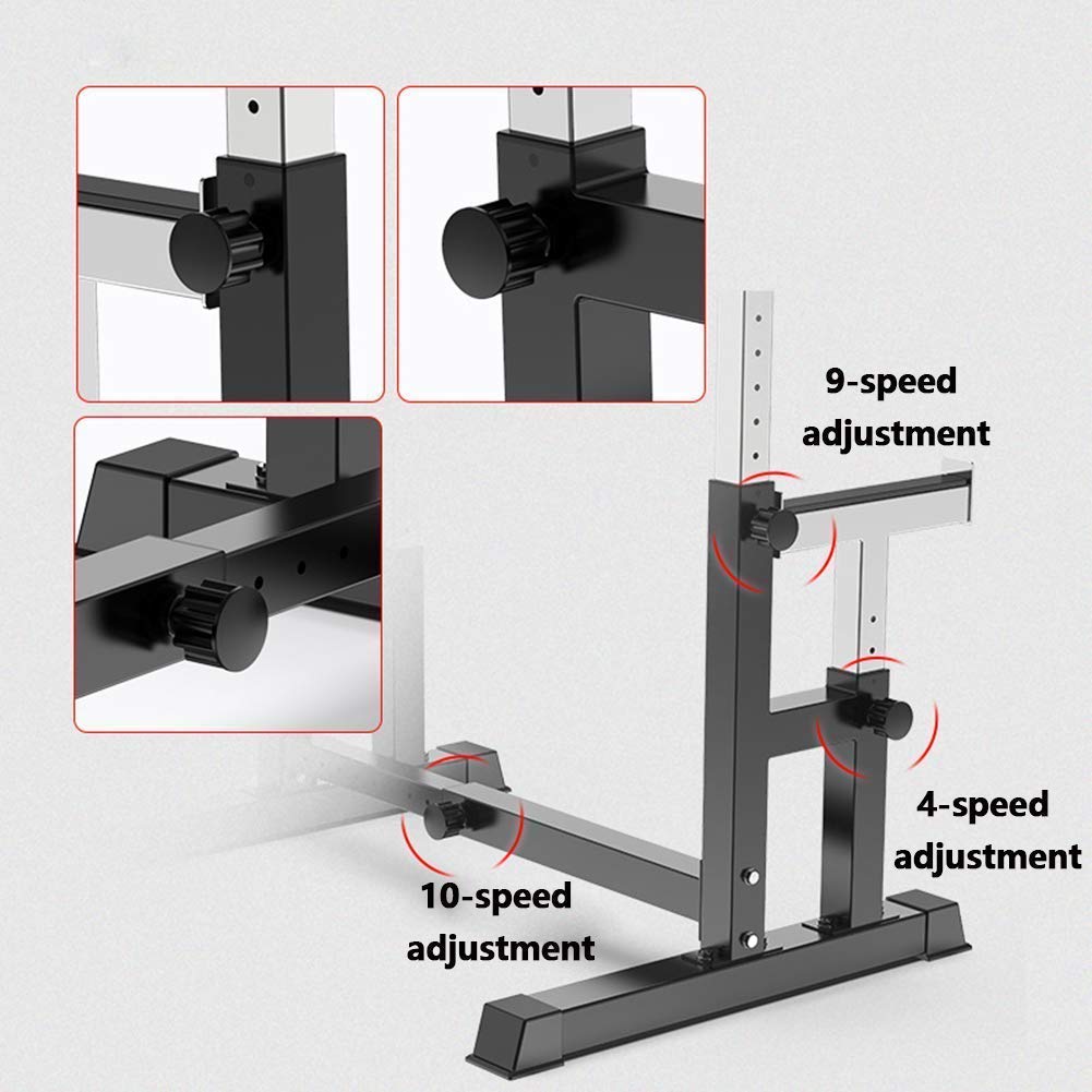 ERoomQ Bench Press Rack Gym Equipment, Dumbbell Racks with Dumbbells Folding Squat Rack Stands with Pull Up Bar Exercise Equipment for Home Gym Barbell Pull Up Rack Bars Free Standing