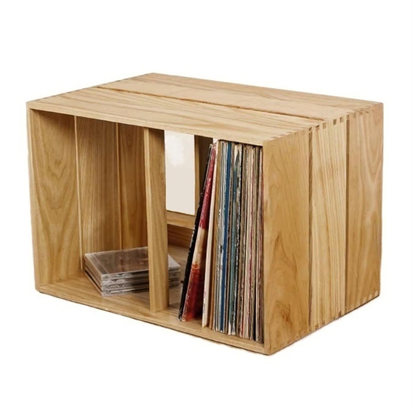 XJOYSL7921 DVD Storage Storage Rack Vinyl Record Holder - Tabletop Storage Display Shelf Stackable Wooden LP Cabinet Stand CD Rack Tower