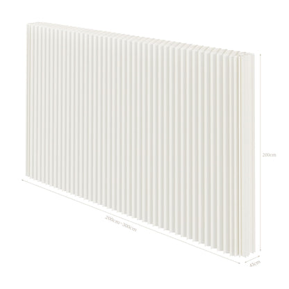 Paper Room Divider, Folding Privacy Screen Lightweight Stretchable Accordion Room Divider Wall, Portable Paper Wall Divide for Home, Office, Clothing Shop (White, L：118in x W: 17in x H：79in)