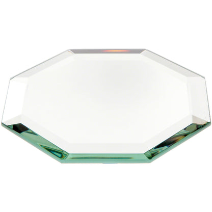 Plymor 4" Octagon, 5mm Thick Beveled Glass Mirror, Pack of 3