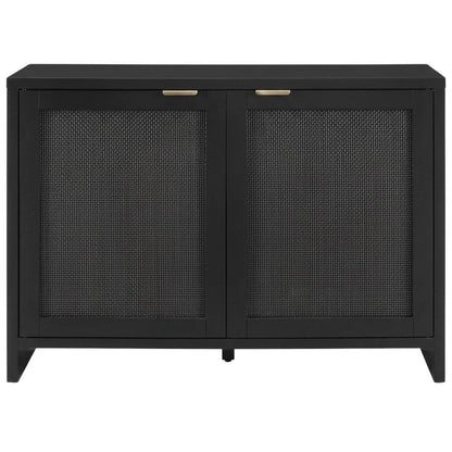 Furnifact Gray Record Player Cabinet with Vinyl Storage, Durable Wood, Stylish Design, Compact, Functional for Entertainment Centers