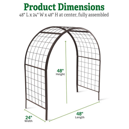 Gardener’s Supply Company Arch Trellis | Garden Arbor fits 2' x 4' Elevated Planter Boxes for Climbing Plants, Vegetables and Flowers | Decorative Outdoor Gardening Landscape
