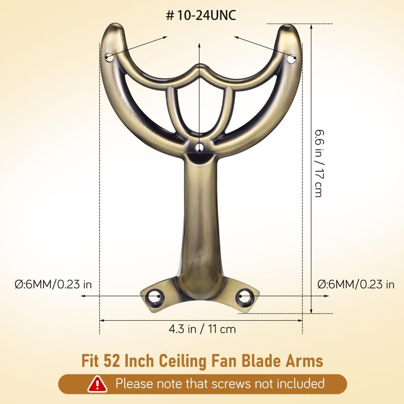 GRIRIW Ceiling Fan Arm Bracket Replacement for Ceiling Fan Blades Easy Installation Universal Accessory 6.69X4.33X1.77 Inches