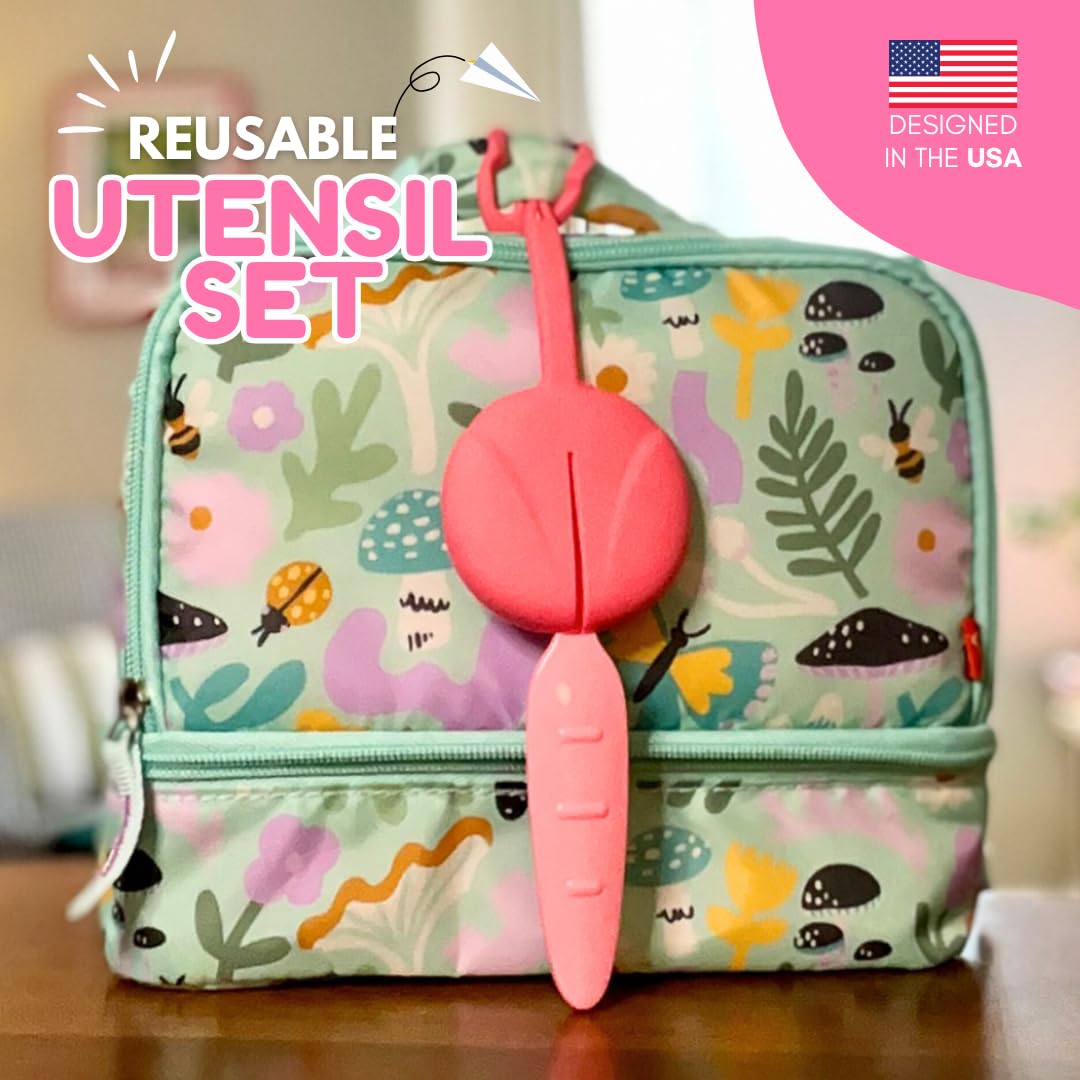 Toddler Travel Utensils with Case – BPA-Free Spoon & Fork Set for Kids, Portable Lunchbox Cutlery for Daycare, School & On-the-Go (Dishwasher Safe)