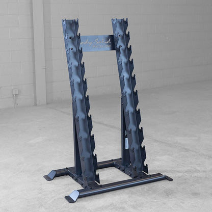 Body-Solid (SRD300) Pro Clubline Dumbbell Rack, Compact Vertical Storage for Commercial and Home Gym Weights, Designed for Body Solid SDX and SDR Dumbbells