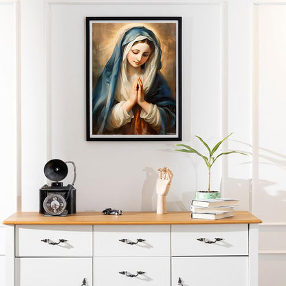 TUTUMAY21 Diamond Painting Kits The Virgin Mary in Prayer Diamond Art Kits for Adults The Virgin Mary Painting Crafts Home Wall Decor DIY 5D Gem Art Perfect for Relaxation 12x16inch