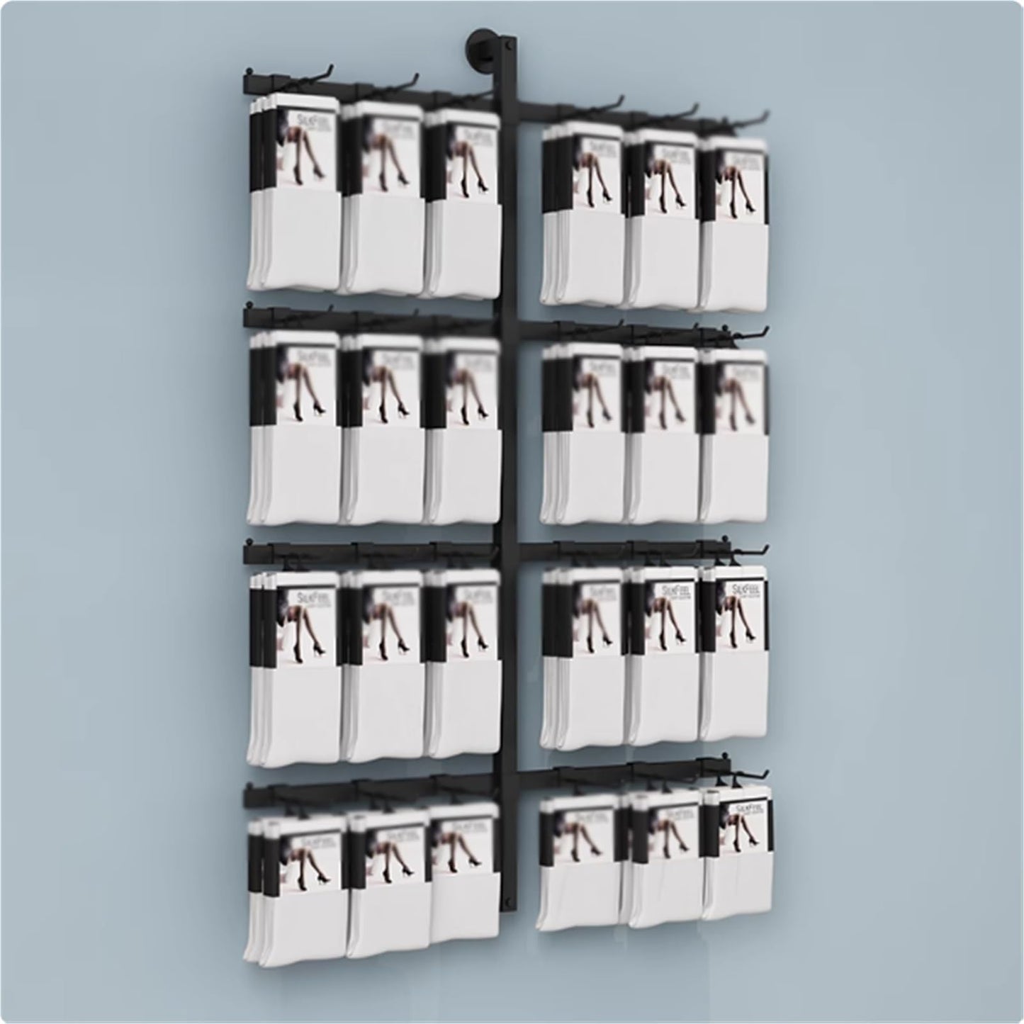 100/120/150cm Sock Display Stand, Metals, Retail Underwear Showshelves, Lingerie Bra Rack Swimsuit Organizer Hanger, Commercial Clothing Store Shelf, 4 Tier(80 * 150cm)