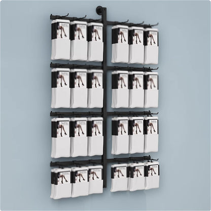 100/120/150cm Sock Display Stand, Metals, Retail Underwear Showshelves, Lingerie Bra Rack Swimsuit Organizer Hanger, Commercial Clothing Store Shelf, 4 Tier(80 * 150cm)