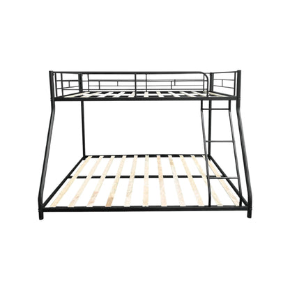 Bellemave Twin Over Full Bunk Bed with Wood Slat, Heavy Duty Metal Bunk Bed Frame for Adults, Adult bunk beds, Black
