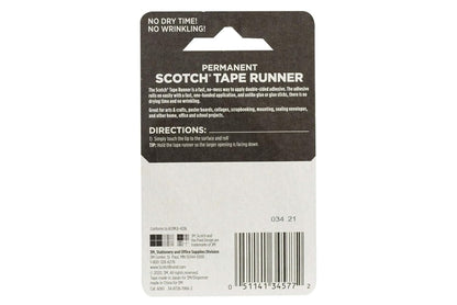 Scotch 6061 Scotch Double Sided Adhesive Roller Tape Runner, Permanent, Acid-Free, Photo-Safe Adhesive for Scrapbooking, Photo Mounting, and Crafts, 0.27 in x 26 ft per Roller, Pack of 3