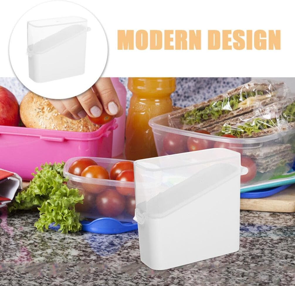 PRETYZOOM Cheese Slice Storage Container, 2pcs Sliced Cheese Saver Box with Clear Flip Lid for Fridge Bins