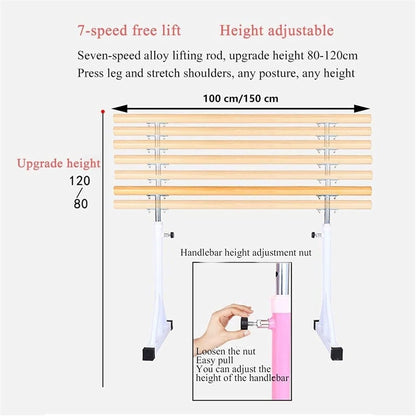 LWJQRSP Ballet Pole Portable Dance Stretching Pole, Adjustable Independent Dance Stick Equipment(1m)