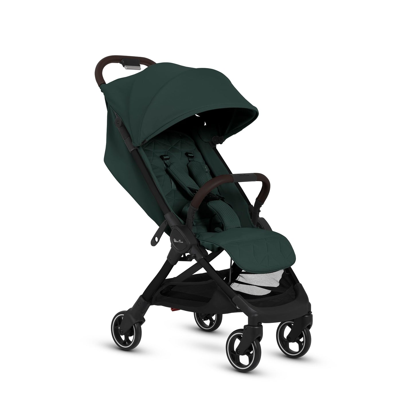 Silver Cross Clic Compact Travel Stroller – (Conifer) – Lightweight Baby Stroller for Airplane Travel – One-Hand Fold, Lie-Flat Infant & Toddler Seat – Birth to 55 lb