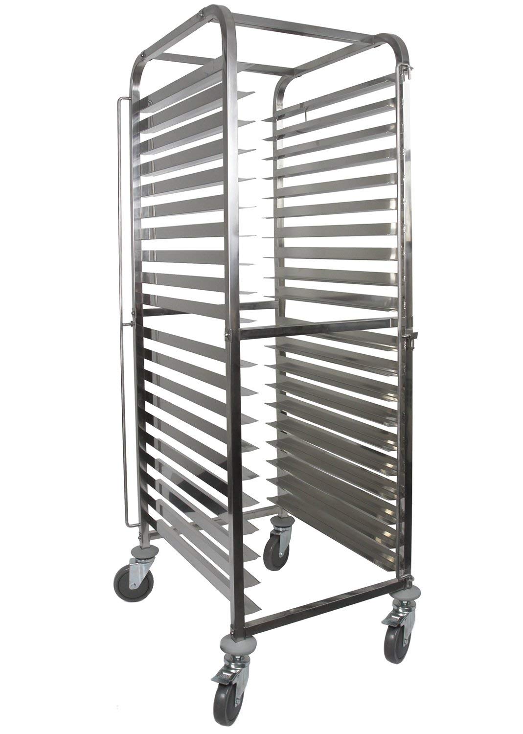 Front-Load Knock Down Bakery Rack All Stainless Steel, for Full Size Sheet Pans (1, For 20 trays)
