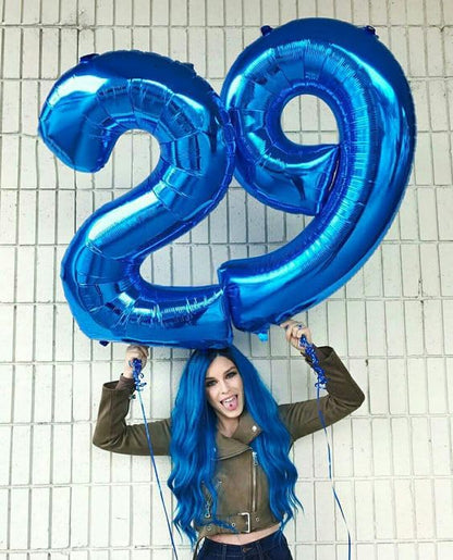 Number 19 Balloon by [Brand Name] - 40-Inch Navy Blue Birthday Decoration for 19th Celebration