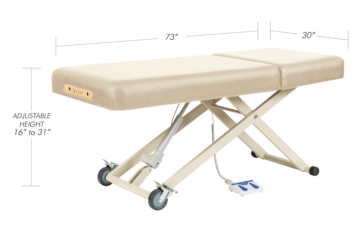 Sierra Comfort Standard 2-Section Electric Lift Massage Table, SC-3001 (Beige)