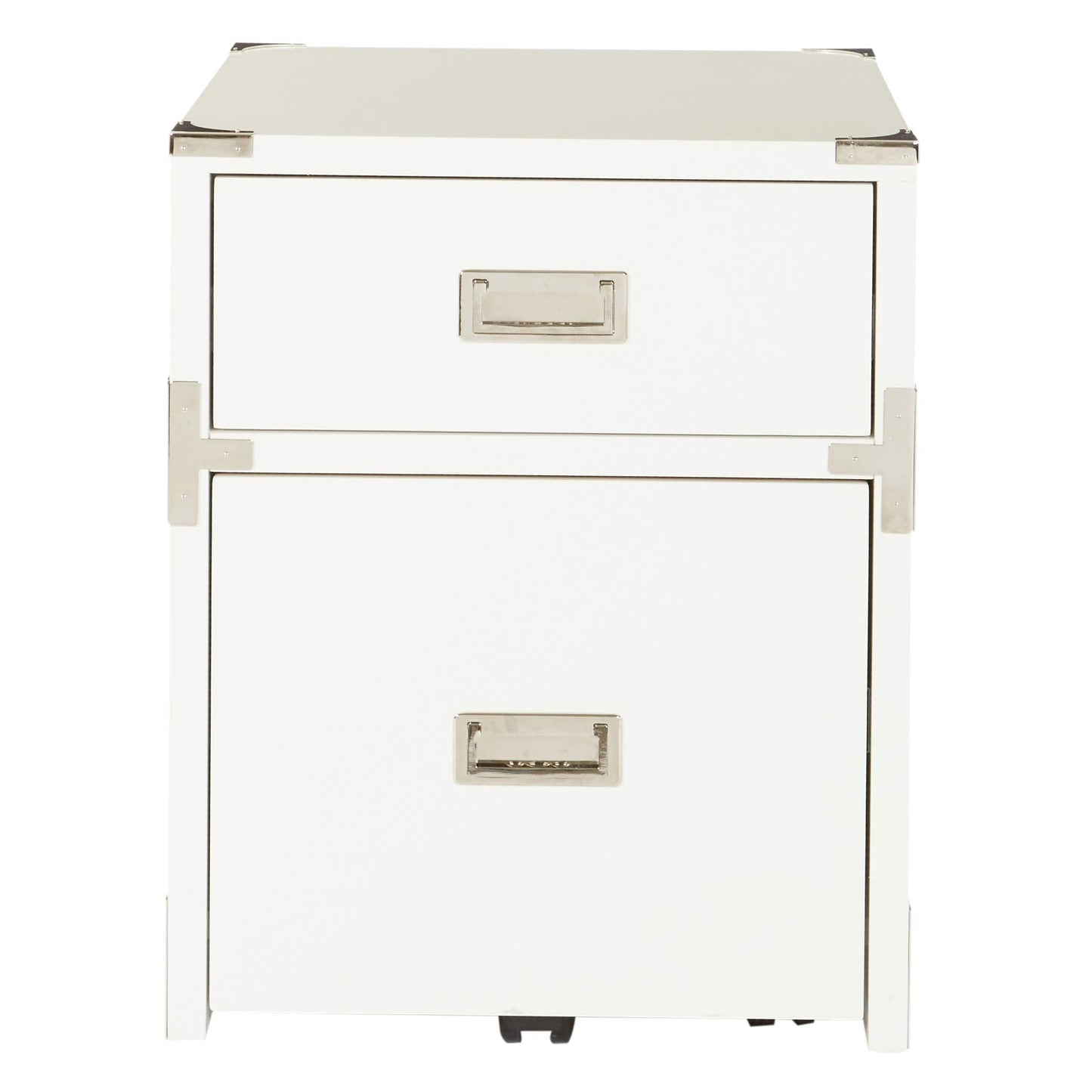 OSP Home Furnishings Wellington 2-Drawer File Cabinet, White
