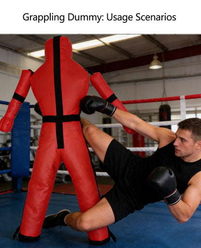 Hanging Grappling Dummy, MMA Wrestling Martial Arts Doll, Brazilian JIU Jitsu Submission Mixed, Movable arms, Durable Canvas Fabrics, UNFILLED(160cm)
