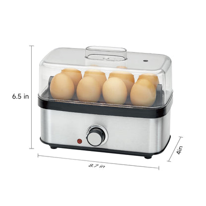 Electric Egg Cooker Rapid – 8 Egg Capacity for Hard Boiled Eggs, Soft boiled egg, Poached Eggs, Scrambled Eggs, or Omelets Maker with Auto Shut Off