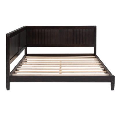 Merax Full Size Daybed Espresso Wood Sofa Bed