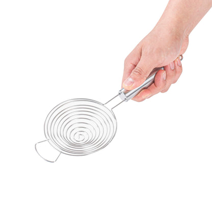 Restaurantware Met Lux 10.2 Inch x 3.5 Inch x 2 Inch Egg Separator 1 Spiral Egg White Separator - With Hanging Hole Dishwasher-Safe Stainless Steel Egg Yolk Separator For Kitchen