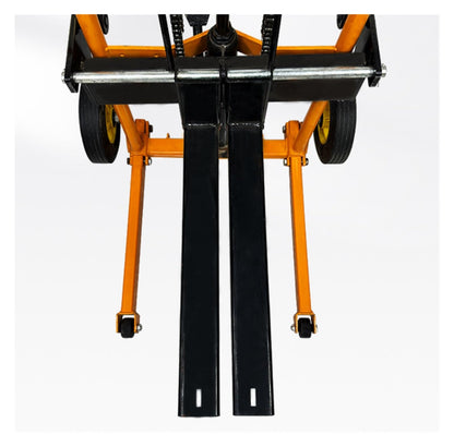 Foldable Hydraulic Lift Winch Stacker Manual Forklift Pallet Jack Pallet Truck Ideal for Warehouse Workshop